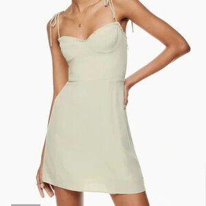 Aritzia Fable dress in sage green, size 00 NWOT